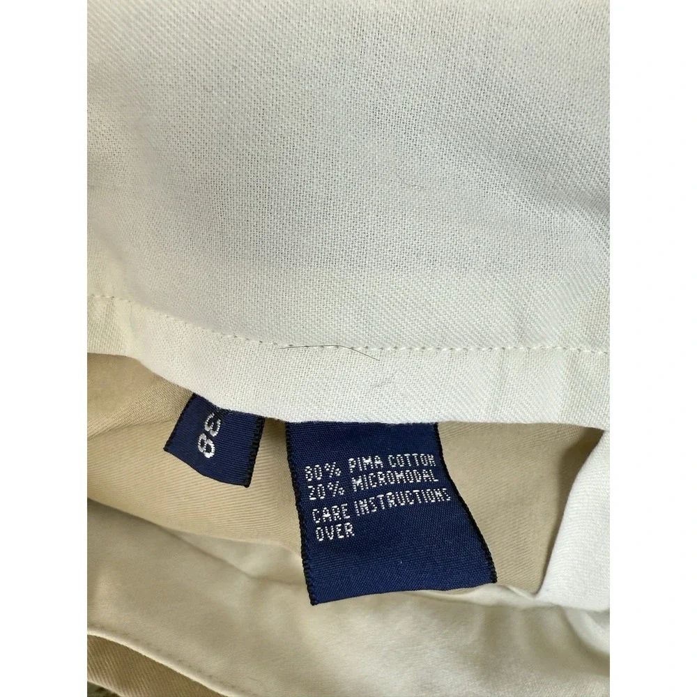 Polo‎ Golf Ralph Lauren Shorts Mens 38 Chino Khaki Flat Front Cotton Blend 9